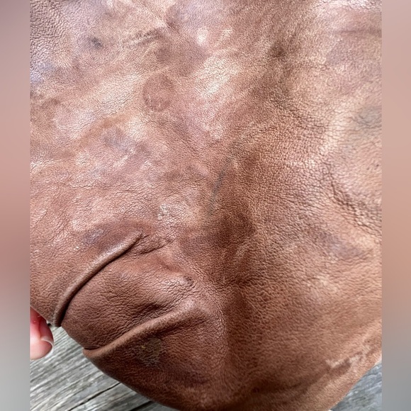 CAVALCANTI Leather Brown Fringe Boho Made in Italy Shoulder Bag - Picture 8 of 16